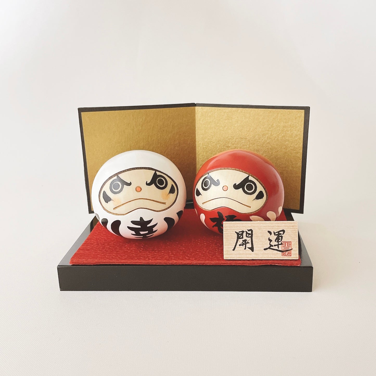 幸福だるま 赤白セット