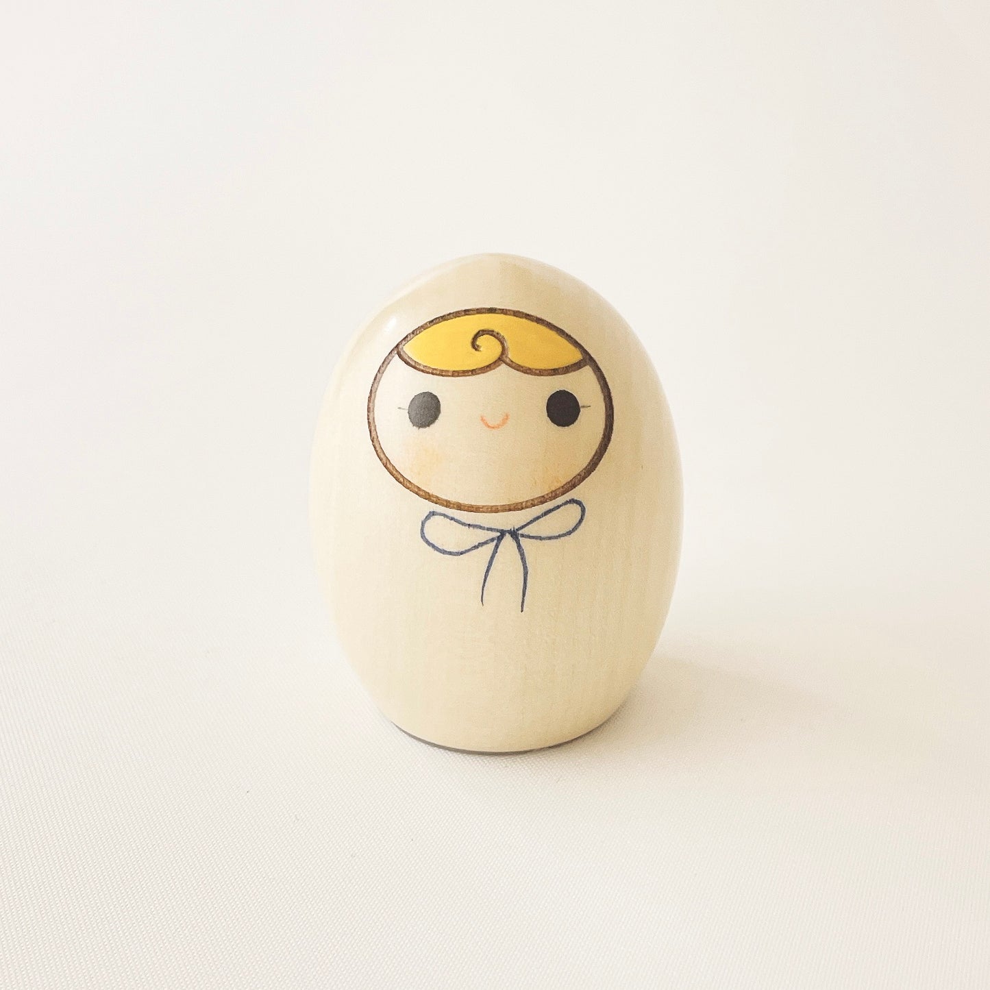 へその緒入こけし 青リボン