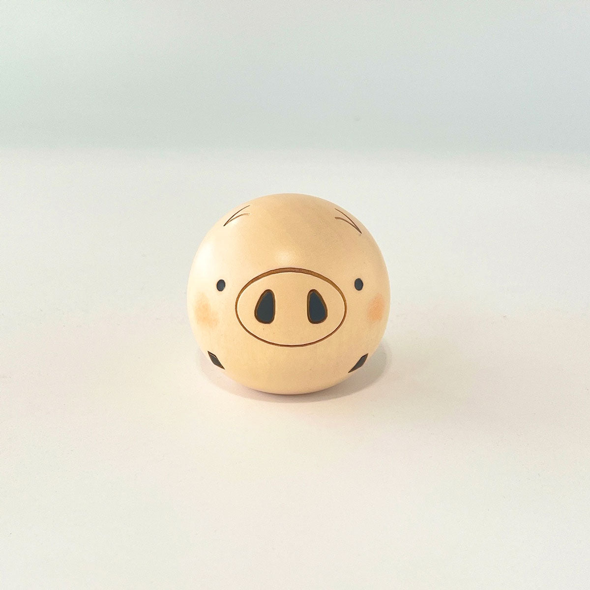 油絵 専用 頭に花をのせた豚