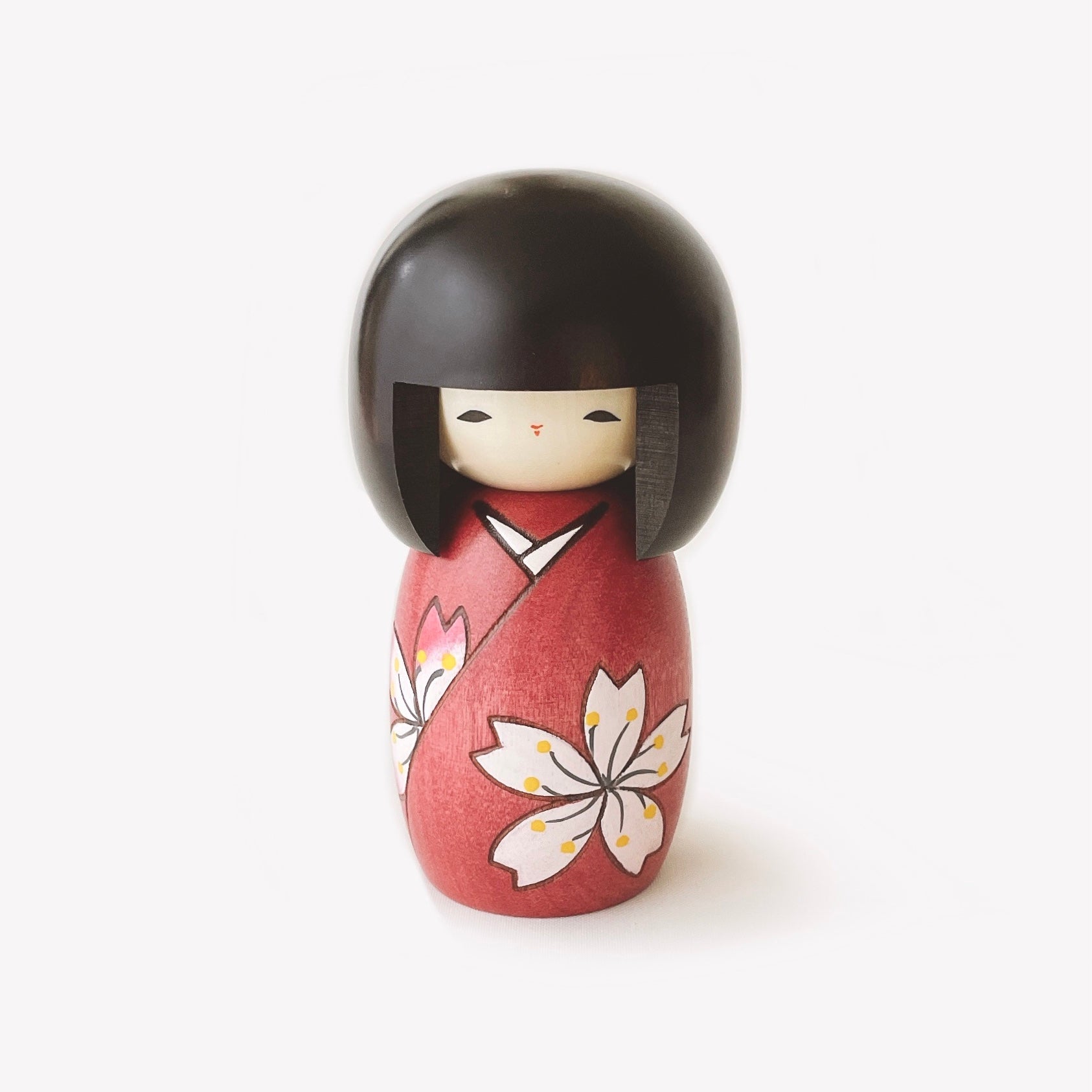 木製こけし 花柄 花は桜｜卯三郎こけし公式オンラインストア