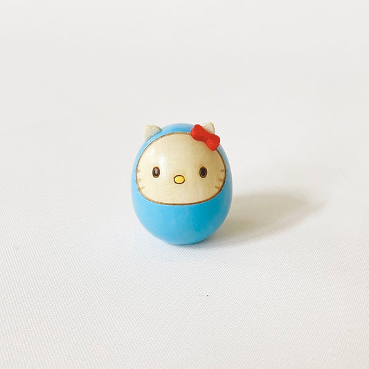 ハローキティ 豆ダルマ 水色